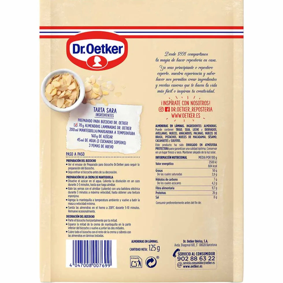 Almendras en Láminas 125 gr - Dr. Oetker