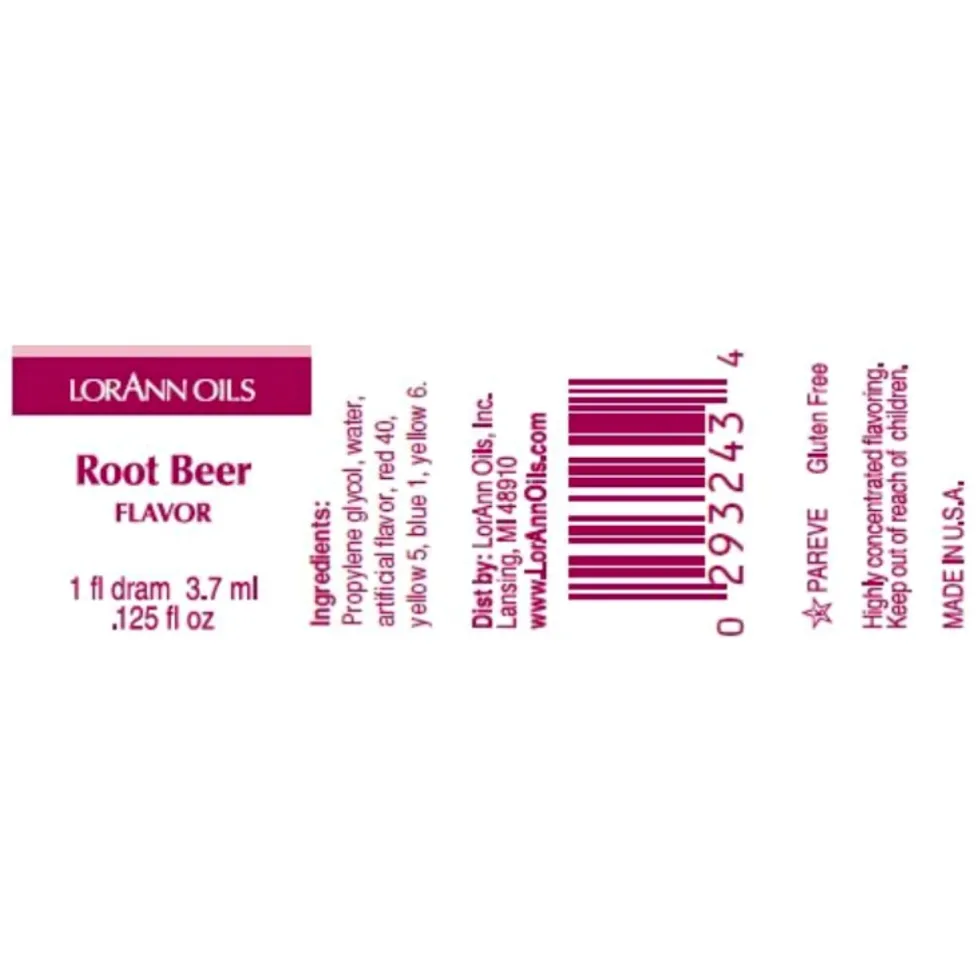Aroma Concentrado Cerveza de Raiz / Root Beer 3,7 ml - Lorann