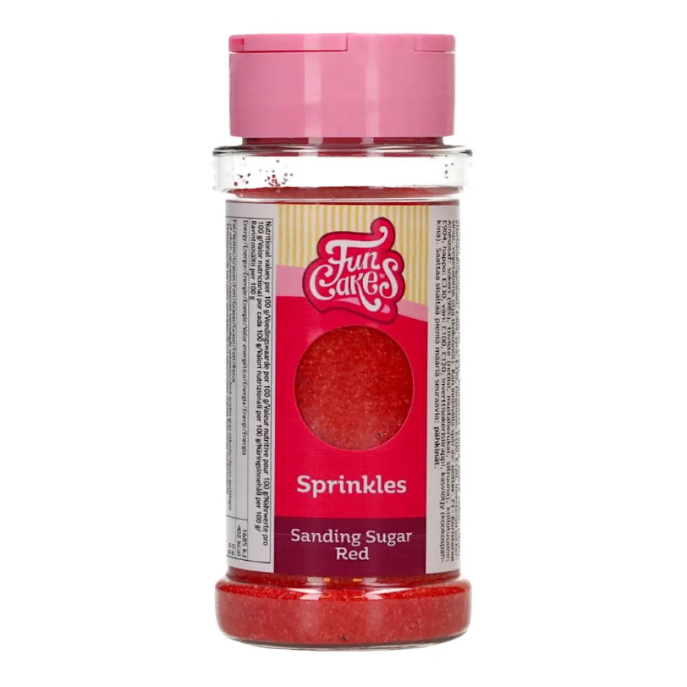 Azúcar de Grano Fino Rojo 80 gr - Funcakes
