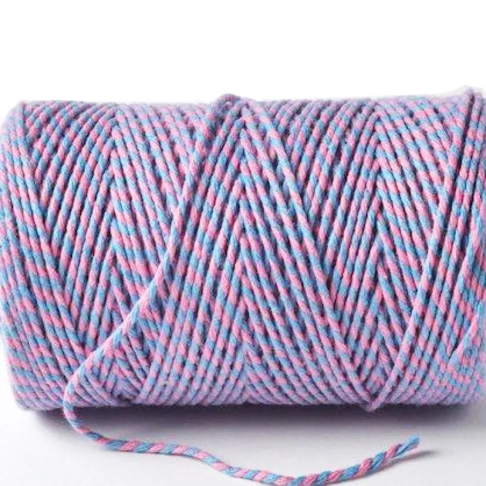 Bakers Twine rosa bebé y azul 20 mts.