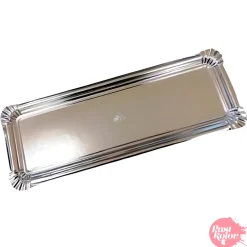 Bandeja Rectangular Plateada 38 x 12,5 cm - Pastkolor