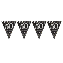 Banderín 50 Años Gold Sparkling 4 metros