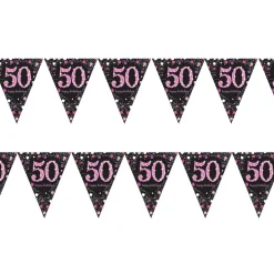 Banderín 50 Años Pink Sparkling 4 Metros
