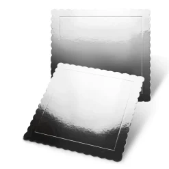 Base Cuadrada Plata para Tartas 30 cm