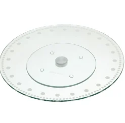 Base giratoria de Cristal para decorar y presentar tartas 30 cm
