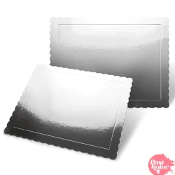 Base Rectangular Plata - 30 x 25 cm x 3 mm Grosor
