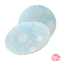 Base Redonda Copos de Nieve - 30 cm x 3 mm Grosor
