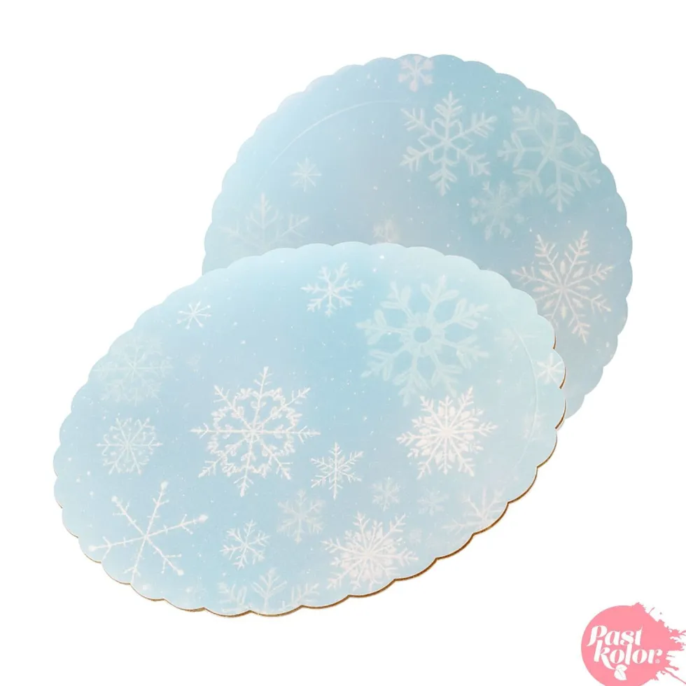 Base Redonda Copos de Nieve - 30 cm x 3 mm Grosor