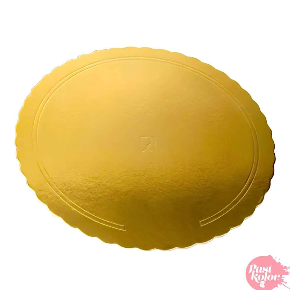 Base Redonda Dorada 20 cm x 3 mm Grosor 10 Ud