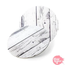 Base Redonda Madera Clara - 20 cm x 3 mm Grosor