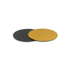 Base Rígida Redonda Negro/oro 15 cm