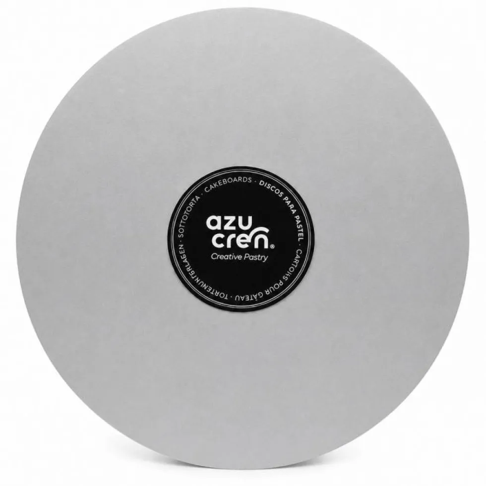 Base Rígida Redonda Plata Mate 30 cm x 3 mm