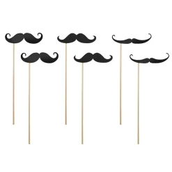 Bigotes con Palo para Photocall 6 ud