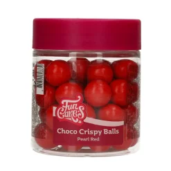 Bolas Crujientes de Chocolate Rojo Perlado 130 gr - Funcakes