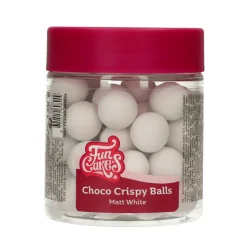 Bolas Crujientes de Chocolate Blanco Mate 130 - Funcakes