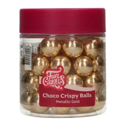 Bolas Crujientes de Chocolate Metallic Gold 130 gr - Funcakes
