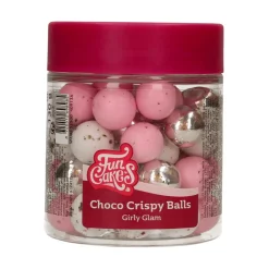Bolas Crujientes de Chocolate Girly Glam 130 gr - Funcakes