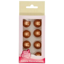 Bolas de Chocolate Bronce / Oro 8 ud Funcakes
