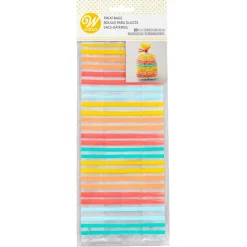 Bolsas para Dulces Rayas Colores 20 ud - Wilton