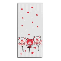 Bolsas Transparentes con Ositos y Corazones 12x25 cm - 100 uds