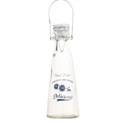 Botella de Leche de Vidrio con tapón de Cerámica 500 ml