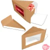Caja + Bandeja Kraft para Porción de Tarta
