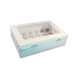 Caja 12 Cupcakes en color Blanco