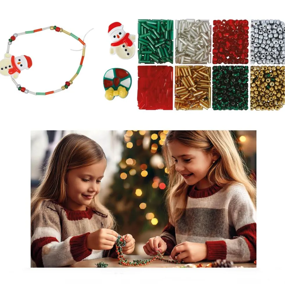 Caja de 1100 piezas para pulseras de Navidad – DIY