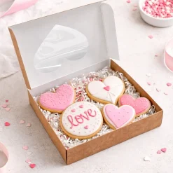 Caja Kraft con Ventana de Corazón 17 x 3,5 cm - Pastkolor
