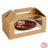 Caja Kraft con Ventana para Huevo de Pascua con Base Ajustable