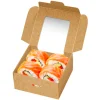 Caja para Bolleria Kraft con Ventana - 10 x 4 cm