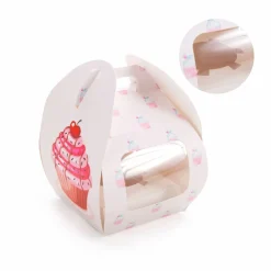 Caja para 1 Cupcake Rosa con Ventana - Helsinki