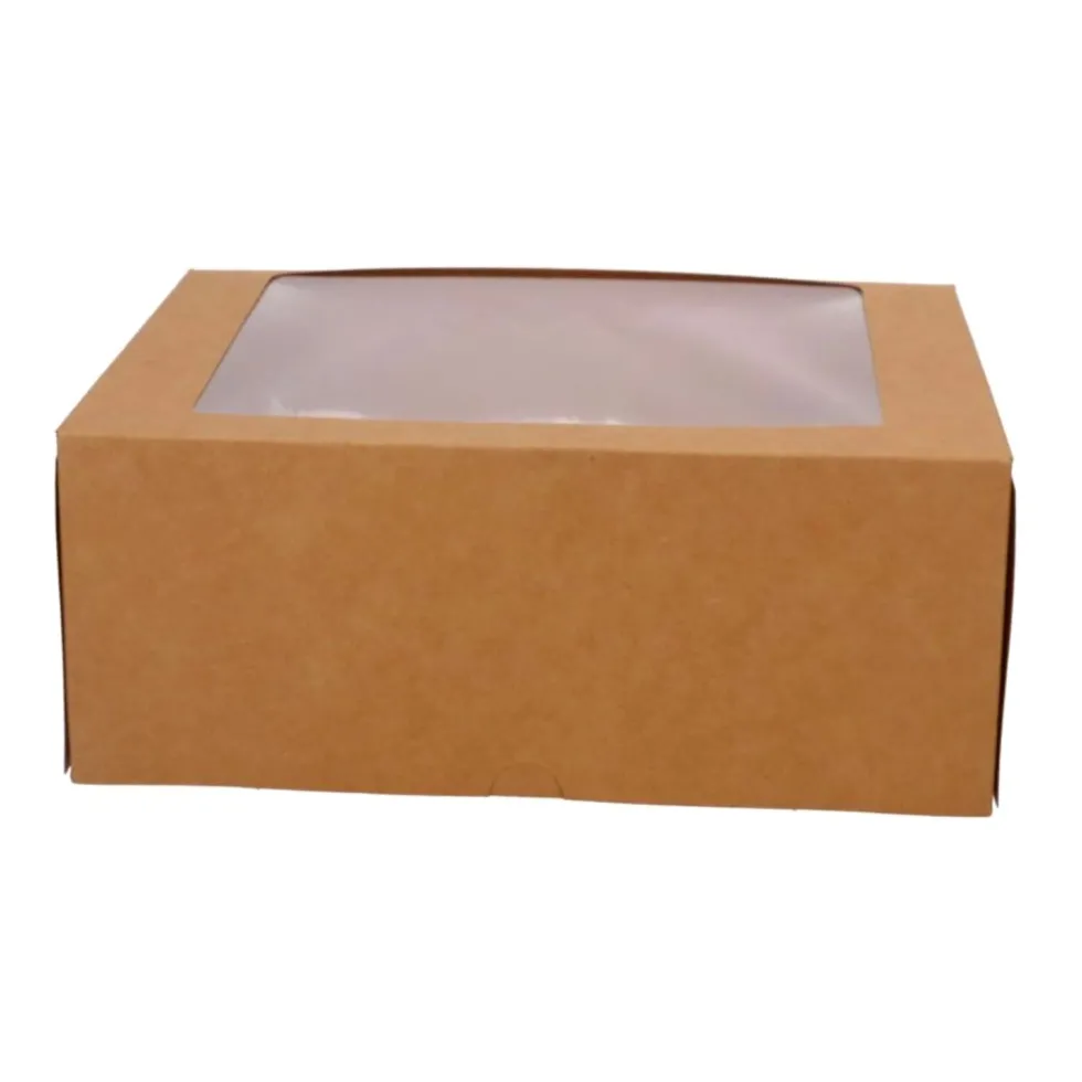 Caja para 6 Cupcakes o 12 Mini Cupcakes Kraft 3 ud - Funcakes