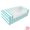 Caja para Donuts Blanca y Azul - 20,5 x 10 cm
