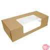 Caja para Galletas Kraft con Ventana 18 x 9 cm