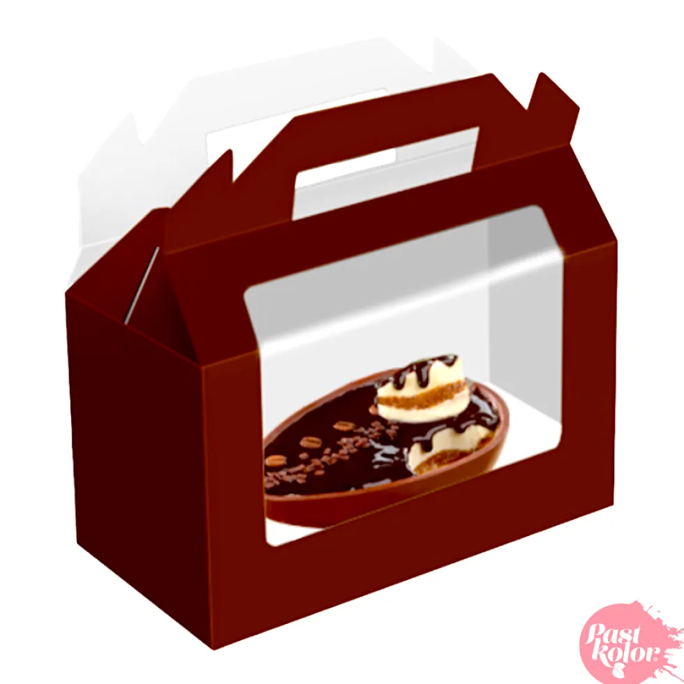 Caja para Huevo de Pascua Marrón con Ventana