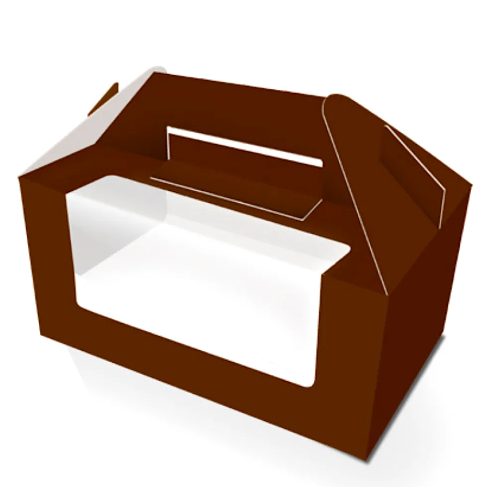 Caja para Huevo de Pascua Marrón con Ventana