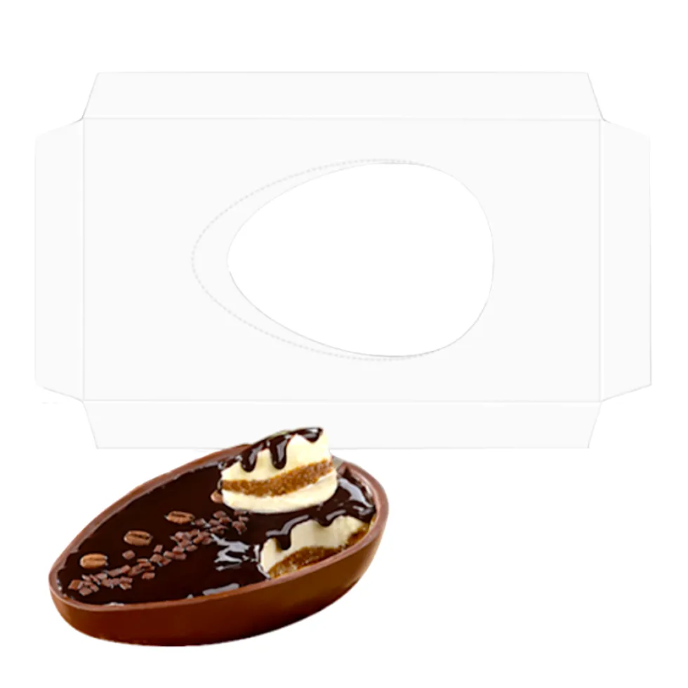 Caja para Huevo de Pascua Marrón con Ventana