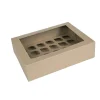 Caja para 24 mini Cupcakes Kraft 2 ud
