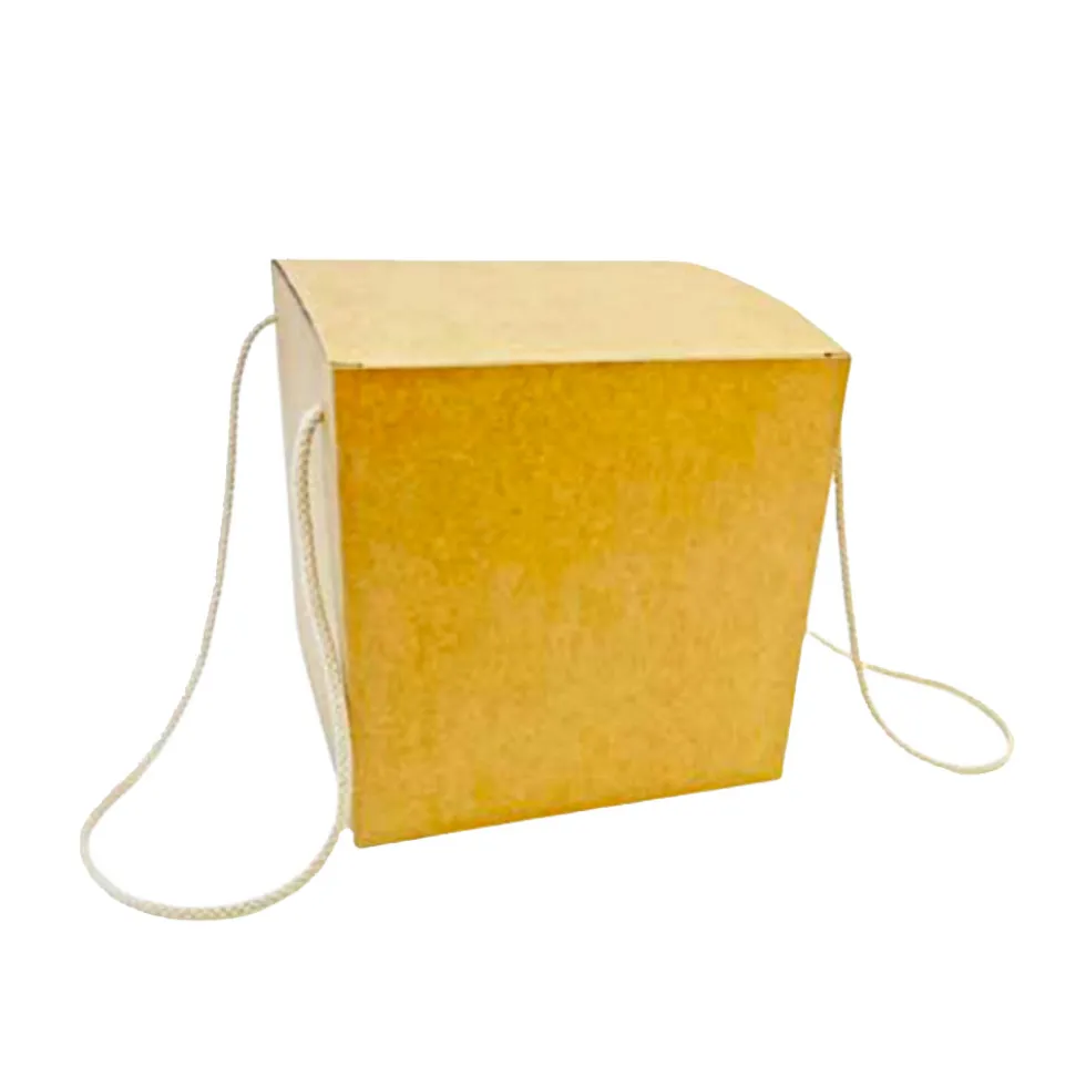 Caja para Panettone Kraft con Lazo 18,5 cm