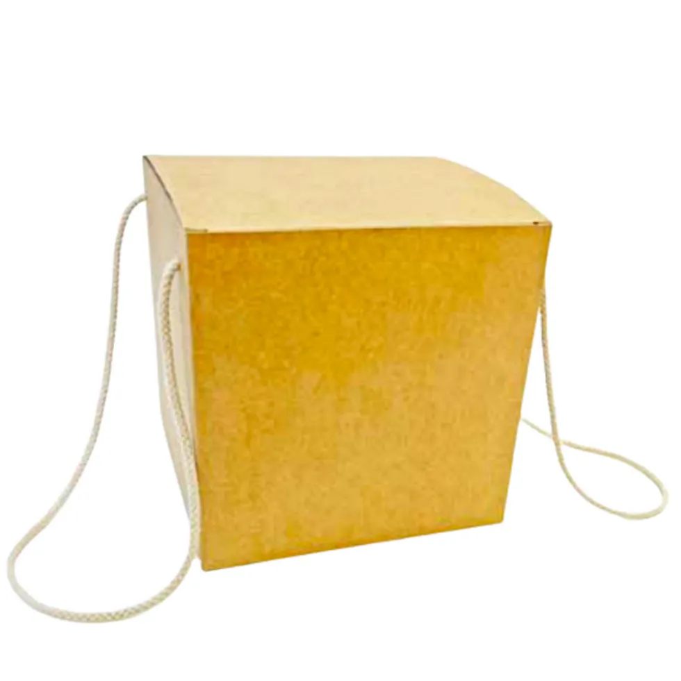 Caja para Panettone Kraft con Lazo 21,5 cm