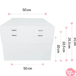 Caja para Tarta 4 Alturas Ajustables - 50 cm