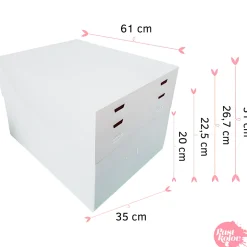 Caja para Tarta 4 Alturas Ajustables - 61 x 35 cm