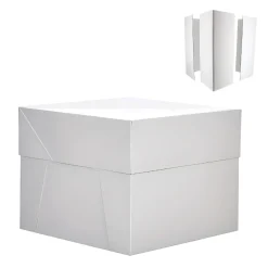 Caja para Tarta Blanca 25 cm + Extensiones 30,5 cm