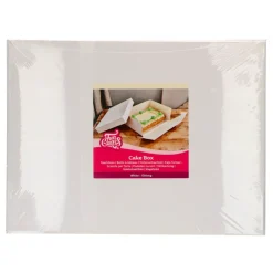 Caja para Tarta Blanca Rectangular 40 x 30 cm - Funcakes