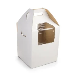 Caja para Tarta Blanca XXL con Dos Ventanas 30 x 35 cm - Pastkolor