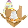 Caja para Tarta con Asa y Altura Especial Kraft 28 x 31 cm