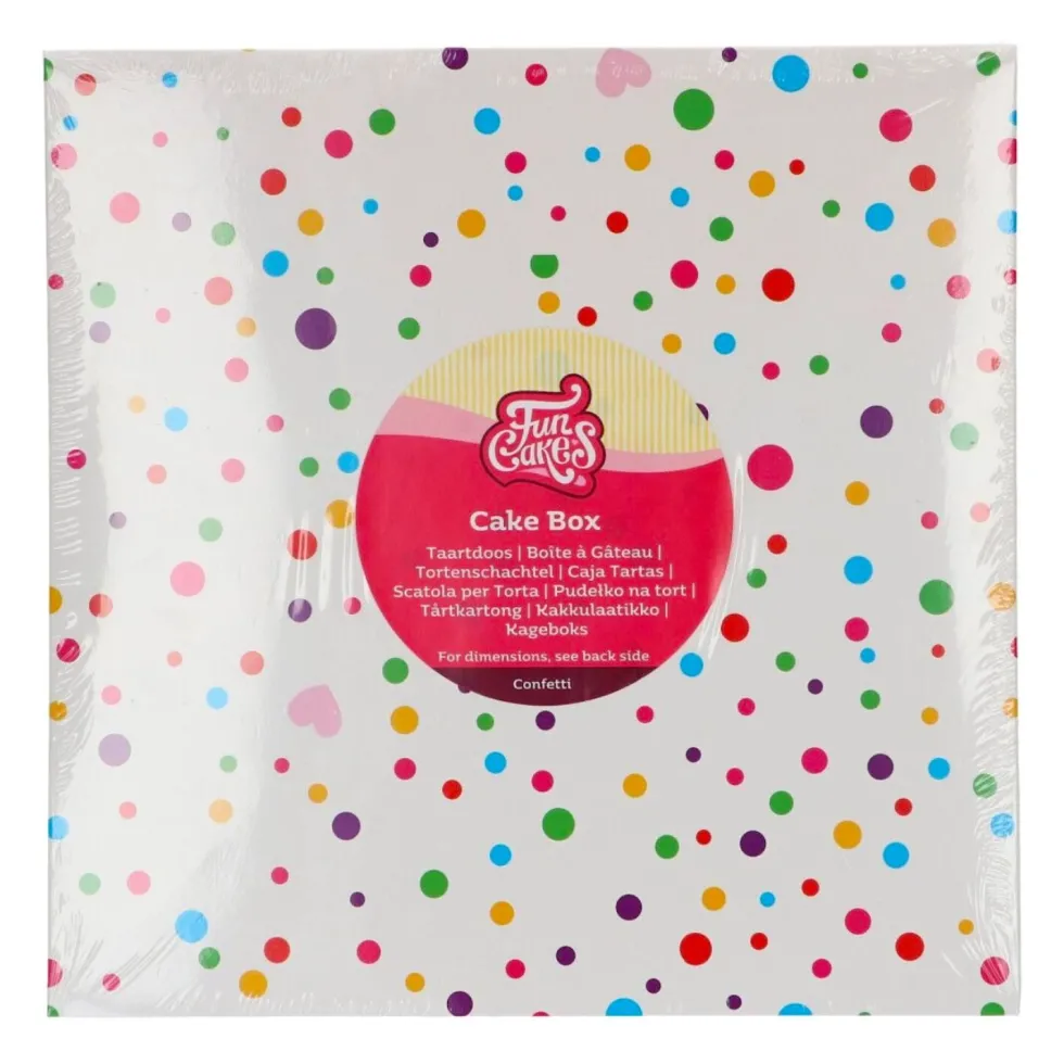 Caja para Tarta Confetti 25 cm - Funcakes