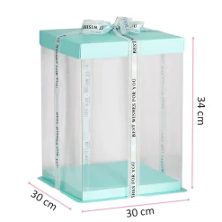 Caja para Tarta Deluxe Azul 30 cm