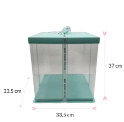 Caja Para Tarta Deluxe Azul - 33,5 X 37 Cm